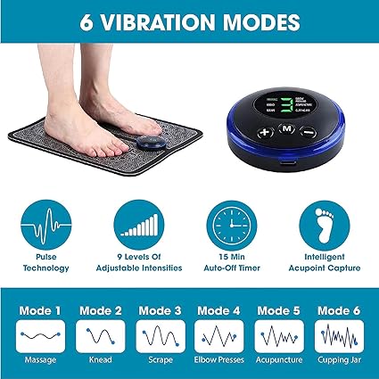 EMS Foot Massager Mat – Cordless, Foldable & Portable Relief for Feet, Ankles, and Neuropathy