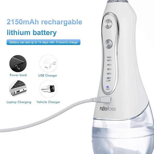 H2O Oral Irrigator | Powerful High-Pressure Cleaning | Gentle on Gums | Large Water Tank & Adjustable Pressure